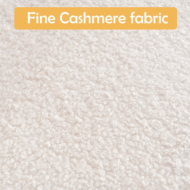 Modern Velvet Swivel Accent Chair with Ottoman - Off-white