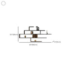 Modern Wall-Mounted Wood Bookshelf with Asymmetrical Shelves Dimensions