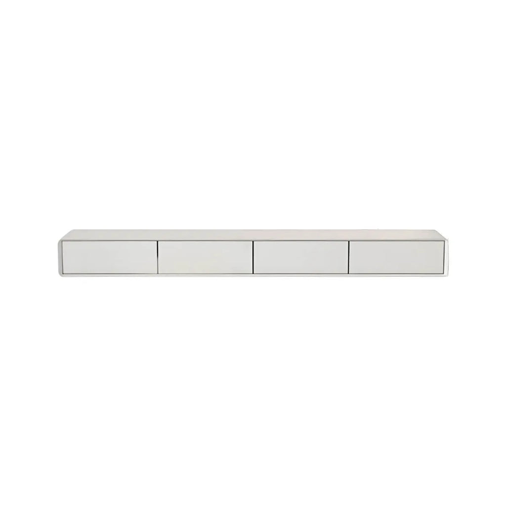 Modern Wall-Mounted Wood TV Stand with Push-Open Drawers
