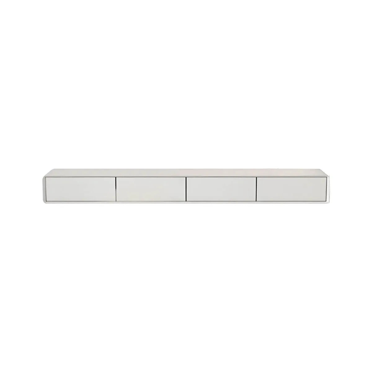 Modern Wall-Mounted Wood TV Stand with Push-Open Drawers