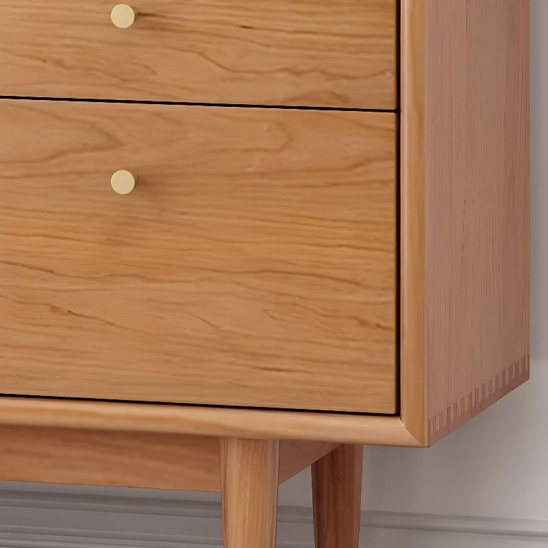 Modern Walnut and Cherry Wood Sideboard/Credenza with Elegant Design