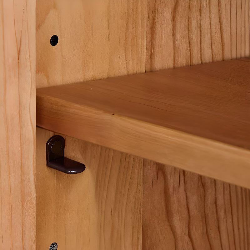 Modern Walnut and Cherry Wood Sideboard/Credenza with Elegant Design