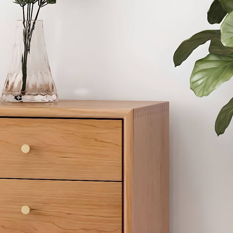 Modern Walnut and Cherry Wood Sideboard/Credenza with Elegant Design