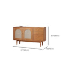 Modern Walnut and Cherry Wood Sideboard/Credenza with Elegant Design Dimensions