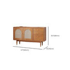 Modern Walnut and Cherry Wood Sideboard/Credenza with Elegant Design Dimensions