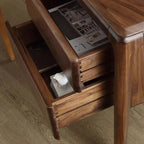 Modern Walnut Desk With Left And Right Curves