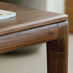 Modern Walnut Desk With Left And Right Curves