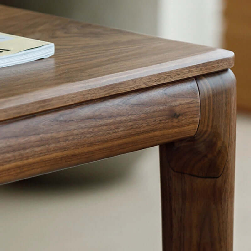 Modern Walnut Desk With Left And Right Curves