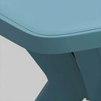 Modern Waterproof Plastic Square Patio Dining Table with Umbrella Hole
