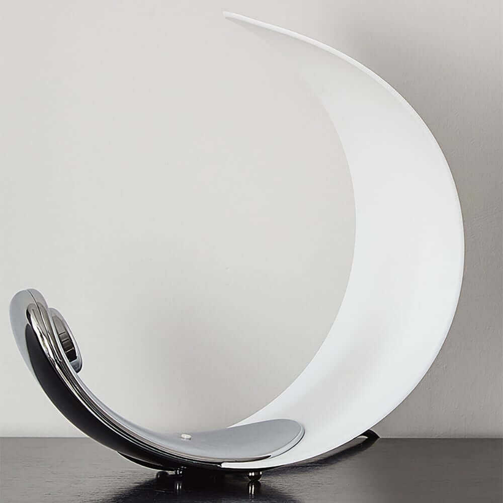 Modern White 1-Light Dimmable Table Lamp with Unique Acrylic Shade