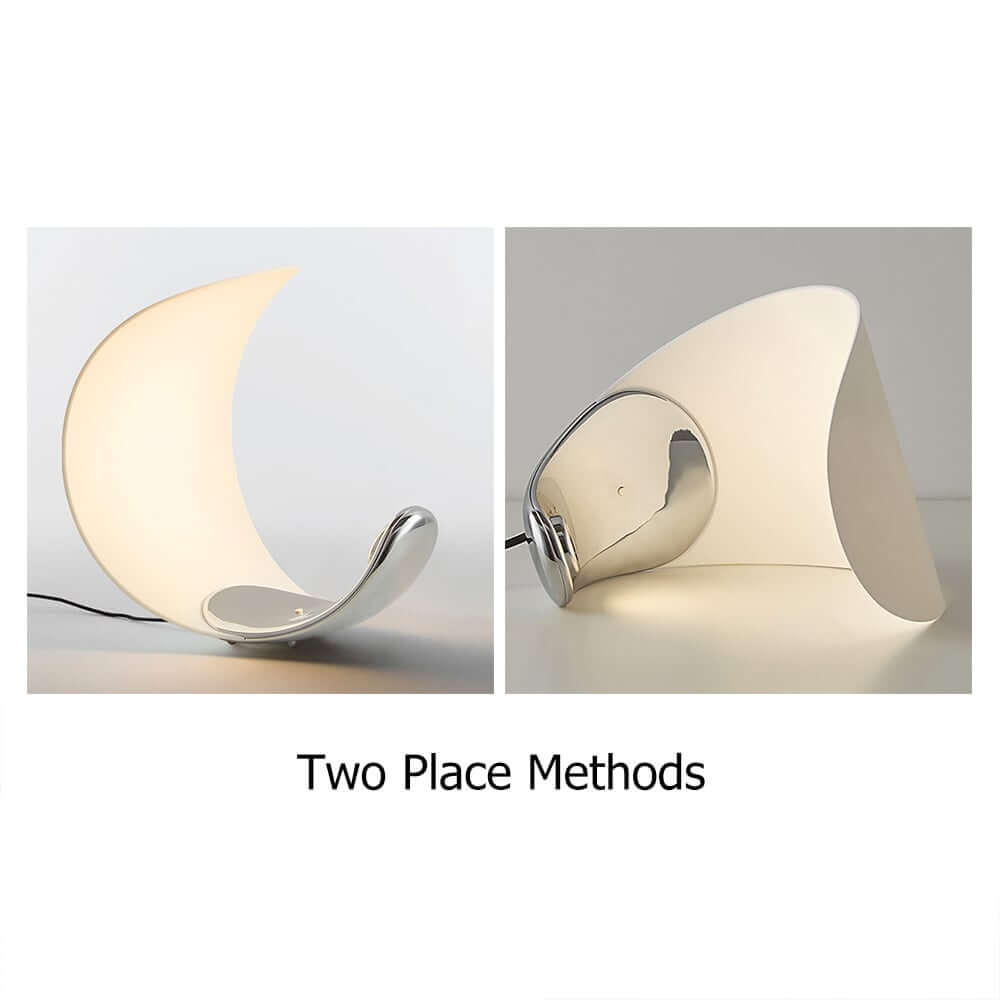 Modern White 1-Light Dimmable Table Lamp with Unique Acrylic Shade