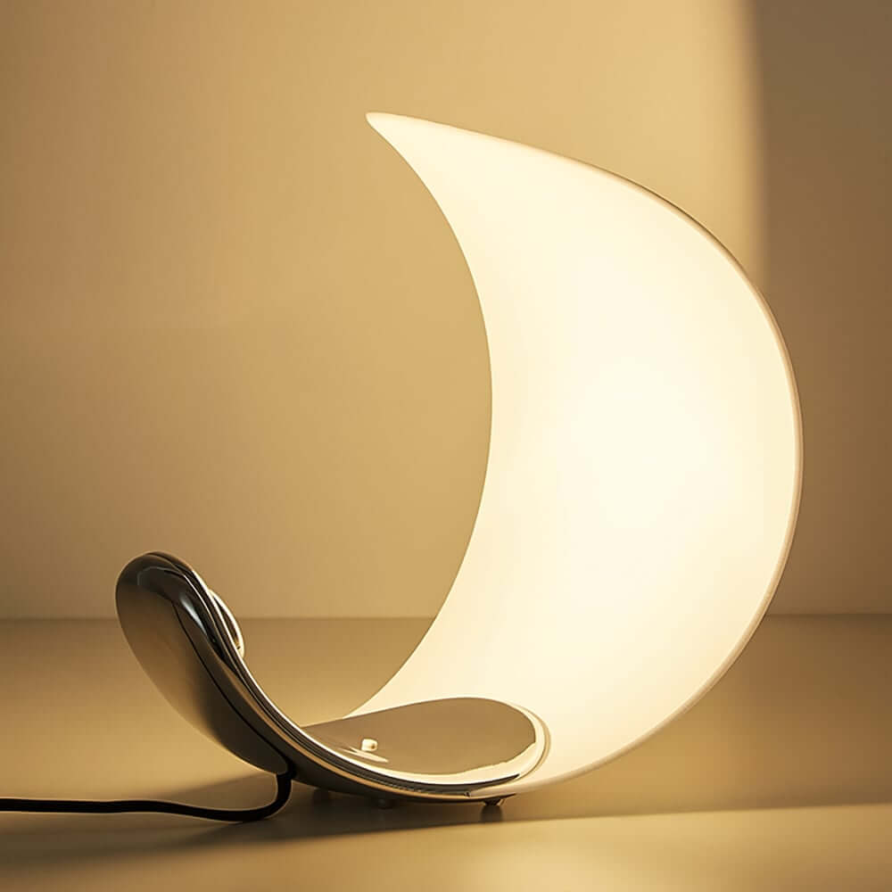 Modern White 1-Light Dimmable Table Lamp with Unique Acrylic Shade