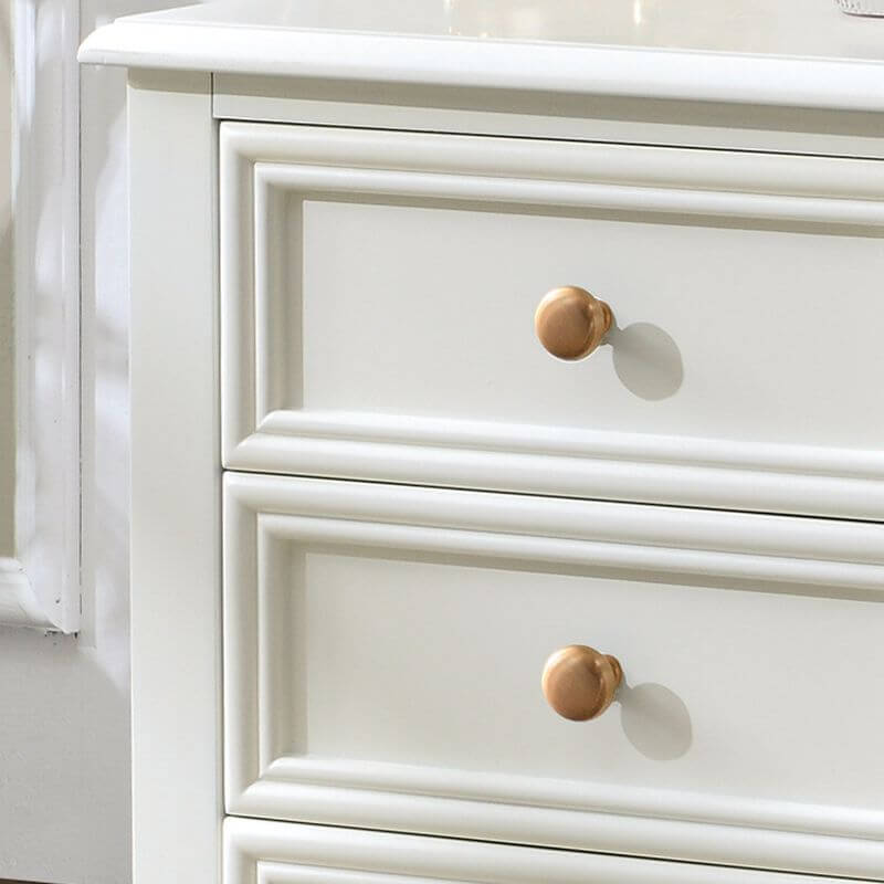 Modern White 3-Tier Drawer Storage Nightstand with Elegant Design