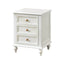 Modern White 3-Tier Drawer Storage Nightstand with Elegant Design