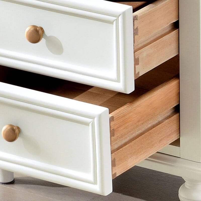 Modern White 3-Tier Drawer Storage Nightstand with Elegant Design