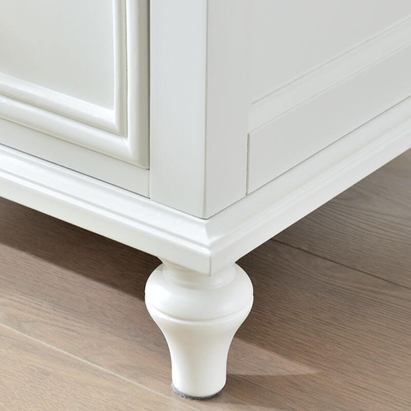 Modern White 3-Tier Drawer Storage Nightstand with Elegant Design