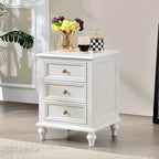 Modern White 3-Tier Drawer Storage Nightstand with Elegant Design Main Product Image