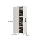 Modern White Adjustable Shoe Storage Cabinet in Engineered Wood Dimensions