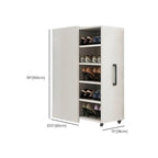 Modern White Adjustable Shoe Storage Cabinet in Engineered Wood Dimensions