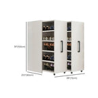 Modern White Adjustable Shoe Storage Cabinet in Engineered Wood Dimensions