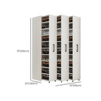 Modern White Adjustable Shoe Storage Cabinet in Engineered Wood Dimensions
