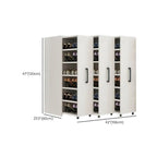 Modern White Adjustable Shoe Storage Cabinet in Engineered Wood Dimensions