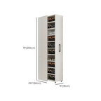 Modern White Adjustable Shoe Storage Cabinet in Engineered Wood Dimensions