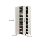 Modern White Adjustable Shoe Storage Cabinet in Engineered Wood Dimensions