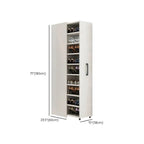 Modern White Adjustable Shoe Storage Cabinet in Engineered Wood Dimensions