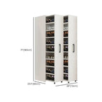 Modern White Adjustable Shoe Storage Cabinet in Engineered Wood Dimensions