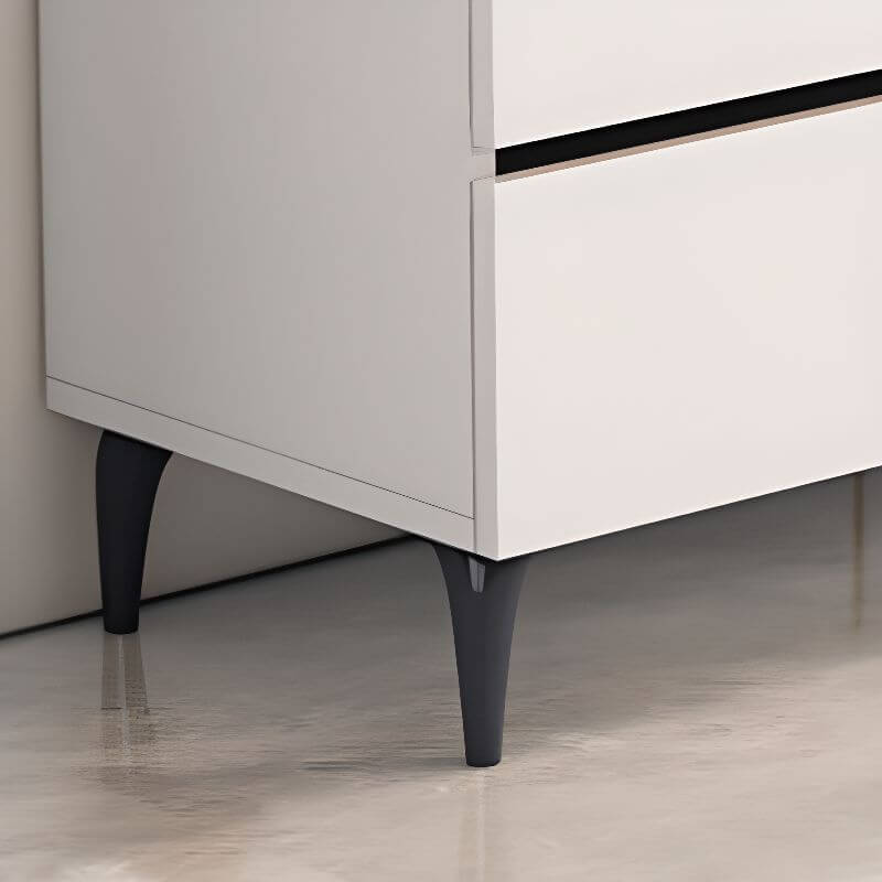 Modern White and Light Gray Stone Top Sideboard/Credenza Secondary image