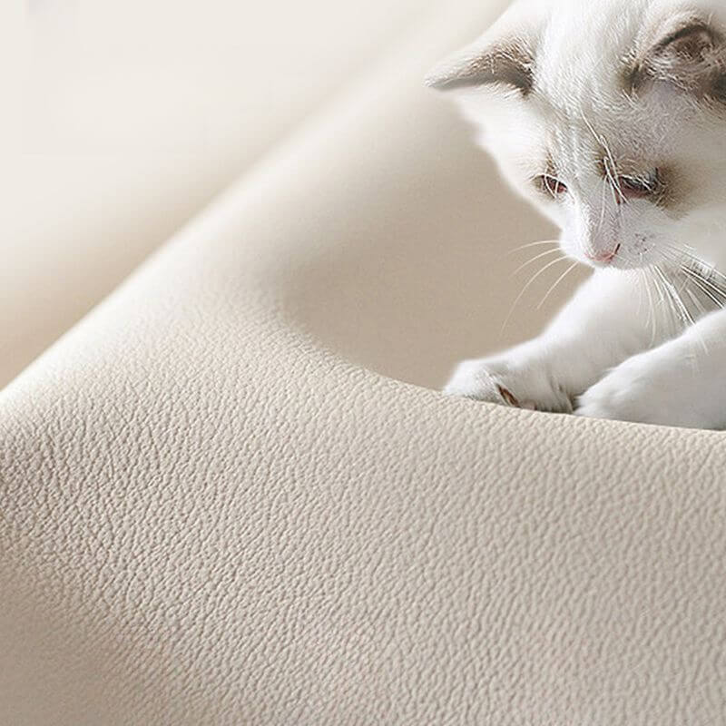 Modern White and Light Oak Storage Bed with Soft Upholstered Headboard