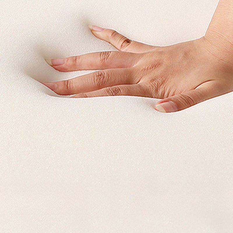 Modern White and Light Oak Storage Bed with Soft Upholstered Headboard