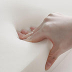 Modern White and Light Wood Platform Bed with Upholstered Headboard and Storage Drawers