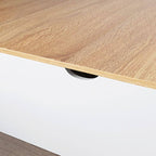 Modern White and Silver Gray Storage Bed with Integrated Drawers