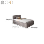 Modern White and Silver Gray Storage Bed with Integrated Drawers Dimensions