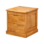 Modern White and Walnut Wood Drawer Storage Nightstand