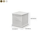 Modern White and Walnut Wood Drawer Storage Nightstand Dimensions