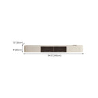Modern White Floating TV Stand with Glass Doors and LED Lighting Dimensions