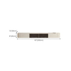 Modern White Floating TV Stand with Glass Doors and LED Lighting Dimensions