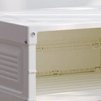 Modern White Foldable Plastic Shoe Storage Cabinet with Ventilated Tiers