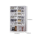 Modern White Foldable Plastic Shoe Storage Cabinet with Ventilated Tiers Dimensions