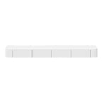 Modern White & Grey Wood Floating TV Stand with Drawers