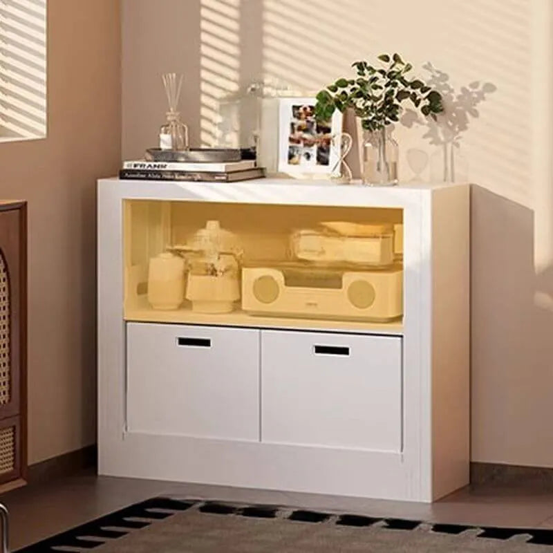 Modern White Metal Bookcase with Adjustable Shelves Imagen secundaria del producto