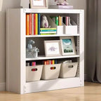 Modern White Metal Bookcase with Adjustable Shelves Main Product Image