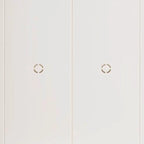 Modern White Metal Shoe Storage Cabinet with Adjustable Shelves & LED Accent