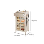 Modern White Metal Shoe Storage Cabinet with Adjustable Shelves & LED Accent Dimensions
