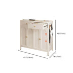 Modern White Metal Shoe Storage Cabinet with Adjustable Shelves & LED Accent Dimensions