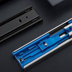 Modern White Metal Sideboard with Hidden-Handle Drawers