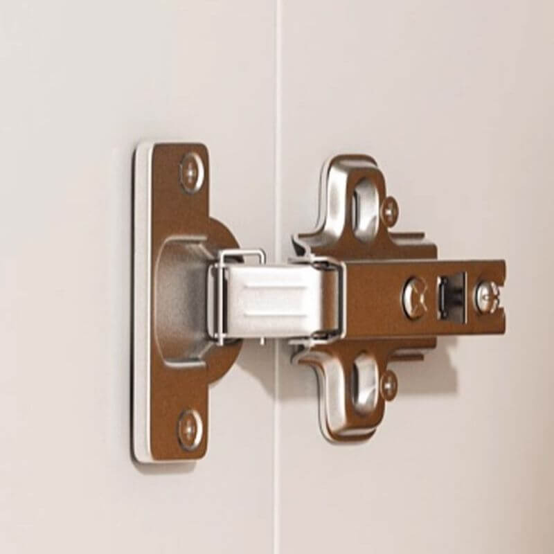 Modern White Metal Sideboard with Hidden-Handle Drawers